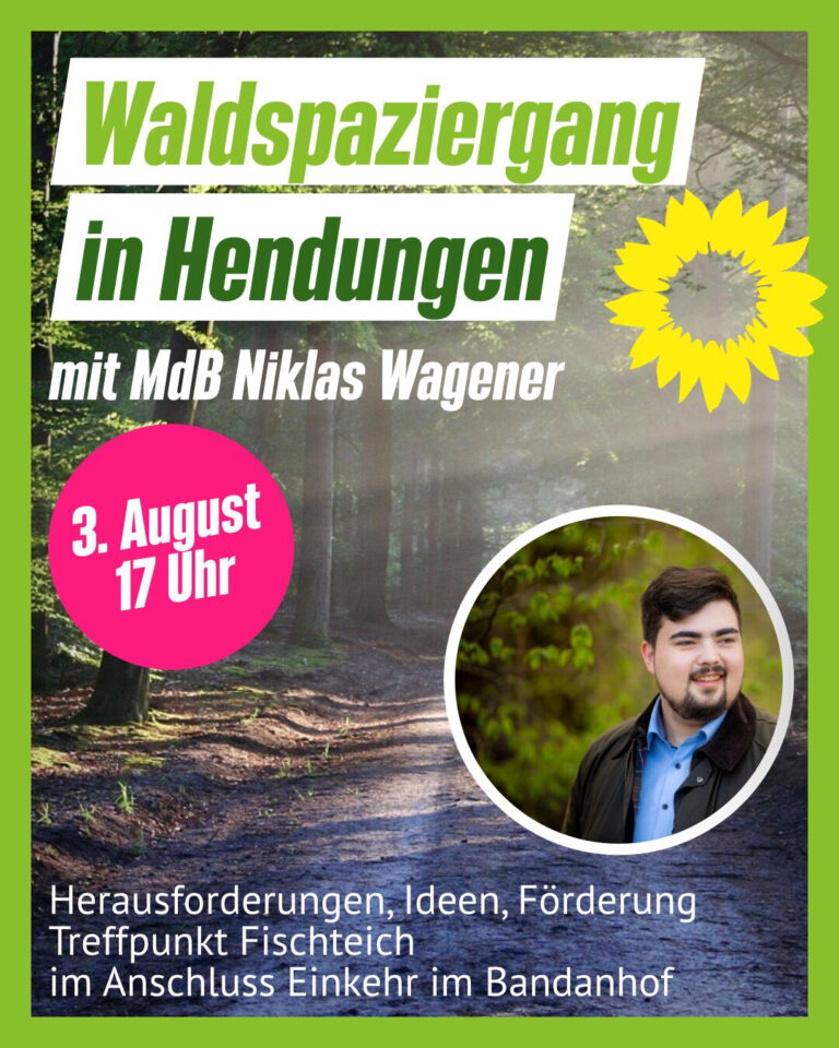 Waldspaziergang mit Niklas Wagener, MdB