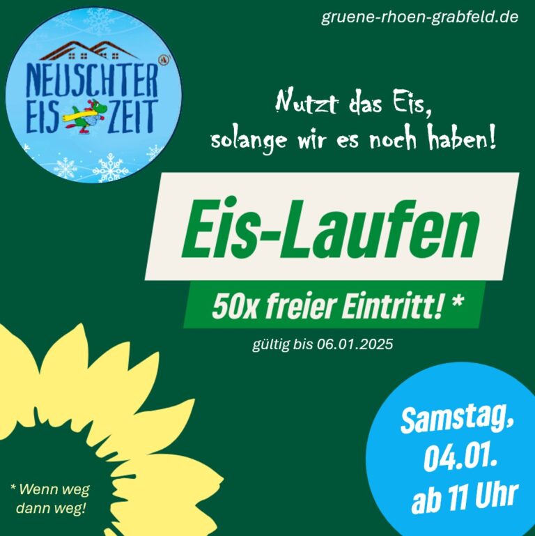 Infostand in NES mit Eislauf-Gutscheinen