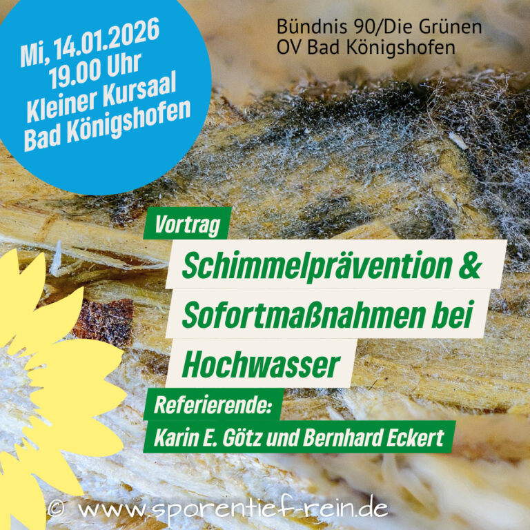 Vortrag „Schimmelprävention & Sofortmaßnahmen bei Hochwasser“